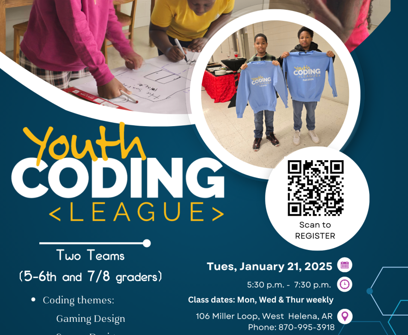 Spring 2025 Coding League Flyer