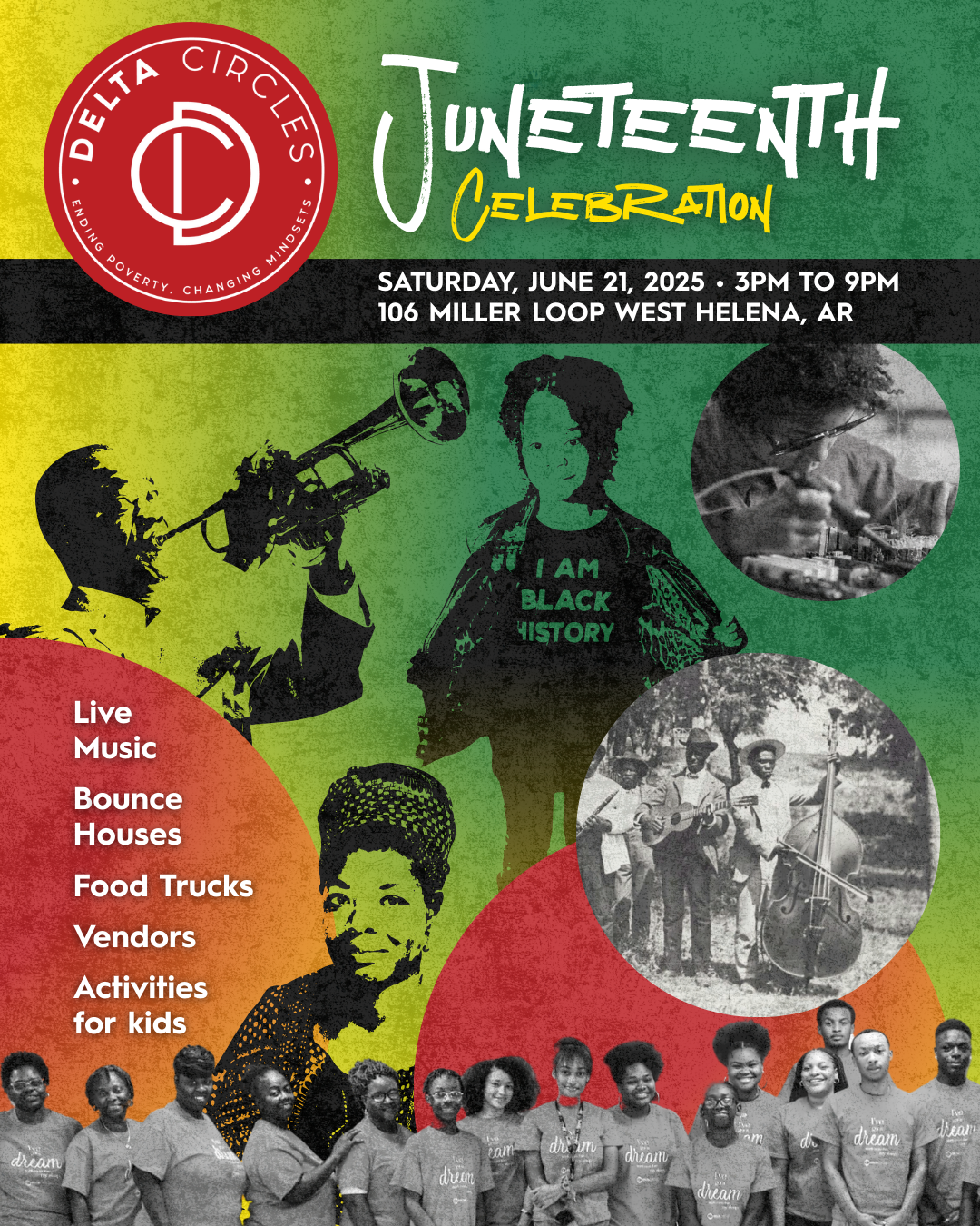 Delta Circles Juneteenth Celebration. June 21st 3PM to 9PM.